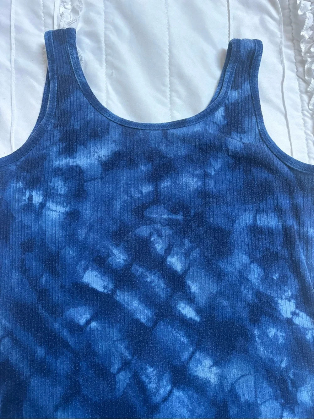 abercrombie kids Blue Tie-Dye Ribbed Tank Dress or Swim Cover Up